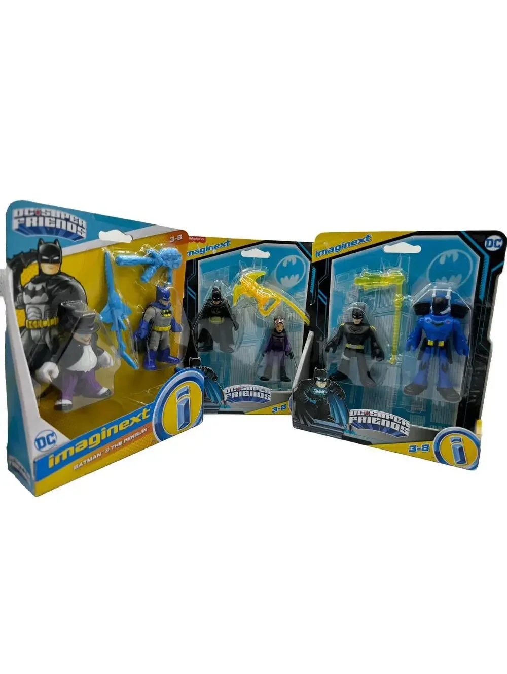 Lot Of 4 Imaginext DC Super Friends Action Figure Batman Penguin Rookie Catwoman